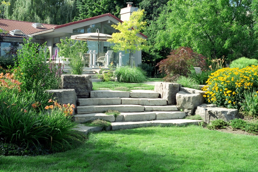 Muro em pedra rustica  Jardins rústicos, Decoração de jardim externo,  Escada para jardim