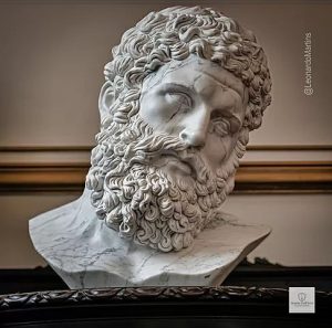 Busto de Mármore Carrara da Quinta Dell'Arte