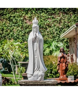 Nossa Senhora de Fatima de marmore esculpido