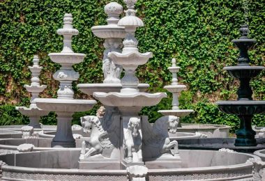 chafarizes ornamentais para jardins monumentais