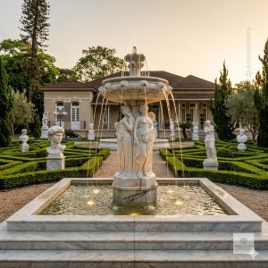 Chafariz de mármore monumental para projetos de alto padrão